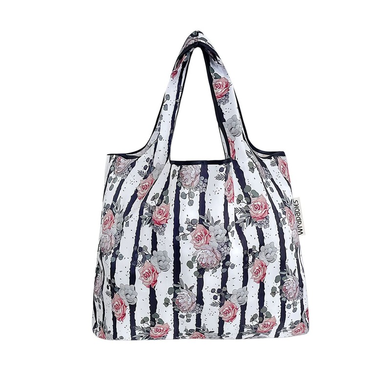 allydrew Foldable Tote Nylon Reusable Grocery Bag (Set of 2),