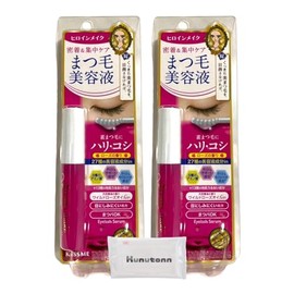 Heroine Makeup Eyelash Serum, 0.2 oz (5.5 g), Eyelash Eck, Rose Scent, Set of 2 + H Wet Sheet with Kunutonn Original Logo