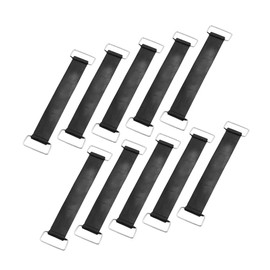 REPAIROCK 10 Pcs Black Motorcycle Bettery Fixed Holder Rubber Strap Band Bandge 15cm Long Auto Replacement Parts