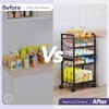 SWTYMIKI Can Organizer for Pantry - Stackable Rolling Snack Cart,