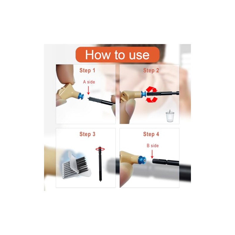 4 Packs Grey Wax Guard Filters, Wax Traps Replacement Filters