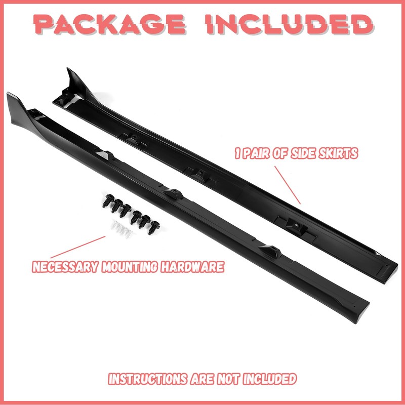 HECASA Side Skirt Body Kit Replacement Compatible with 2016-2021 Honda
