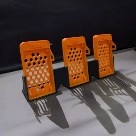 CryptoCloaks Triple BitAxe Stand - A simple good looking stand to show your three BitAxe's.