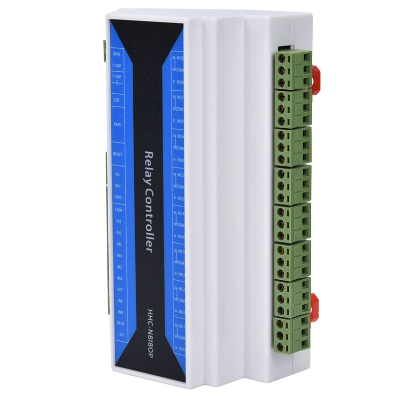 Fafeicy 8 Channels Ethernet Relay, Network Relay Module, Remote Relay
