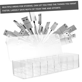 TEHAUX Cord Management Box Compartment Cable Storage Organizer with Lid Portable Electronics Box for Tidy Cords Lightweight and Dust for Cables Chargers
