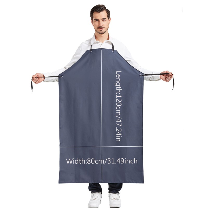 Nanxson Men's Women's Waterproof Apron Thickened PVC Work Apron Meat