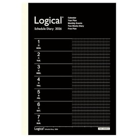 【2026 Fiscal Year Edition Hand Diary】 Nakabayashi Logical Diary 2026 2-Week Spread A/A5/Black NS-A504-26AD【PT1】
