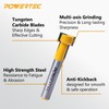 POWERTEC Carbide Tipped T Slot Router Bit, 1/4" Shank, 1/2"