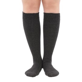 M&M SOCKS Co.,LTD Women's Socks, Fleece Lined, High Socks, Loose Blanket, Made in Japan, Like a Blanket, No Shifting, Black