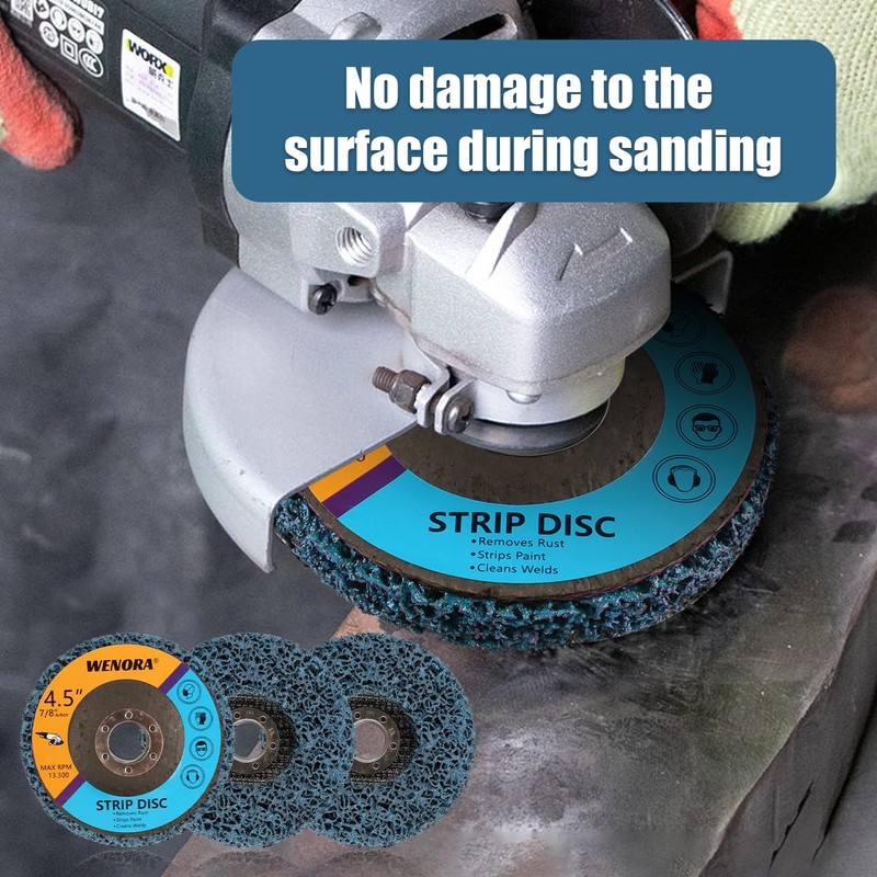 WENORA 5 Pack 4-1/2" x 7/8" Strip Discs Stripping Wheel,