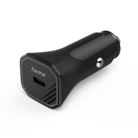 Hama Car Charger Eco USB-C, Power Delivery (PD)/Qualcomm® 3.0, 25W, Black