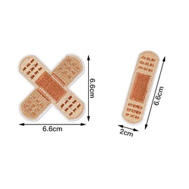 LOYELEY Bandage Patches, Set of 6, 2 Types, Embroidery Patches, Iron, Cross Paste Design, Embroidery, Patch, Repair, DIY, Kids, Kindergarten, Nursery, Celebrations, Gift