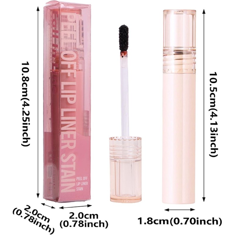 Erinde Delineador de Labios Peel off, Pintalabios Mate Resistente al