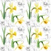 Anniversary House Tiflair Luxury Spring Napkins, Spring Daffodil Design, Thick