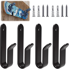 HHUXIUE Horizontal Ski Hanging Clip Wall Mount Bracket Storage Ski Display Wall Mount Bracket for Room Garage（2 Sets）