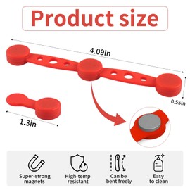 Air Fryer Magnet Silicone Buckle for Holding Down Parchment Paper, 2 Set Air Fryer Accessories, Lock Disposable Liners Safely