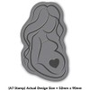 Azeeda A7 'Pregnant Woman' Unmounted Rubber Stamp (RS00007576)