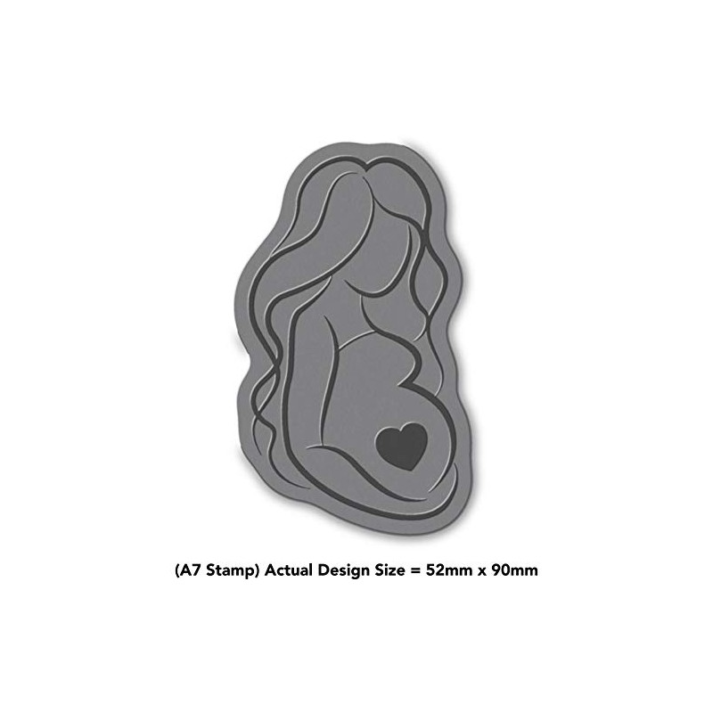 Azeeda A7 'Pregnant Woman' Unmounted Rubber Stamp (RS00007576)