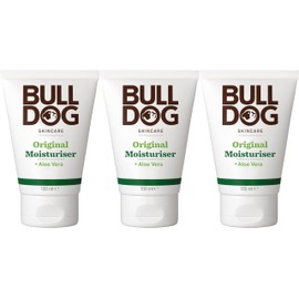 Bulldog Skincare Original Men's Moisturiser, Non-Greasy Hydration, Fast Absorption Daily Moisturiser for Men 100ml x 3 Pack