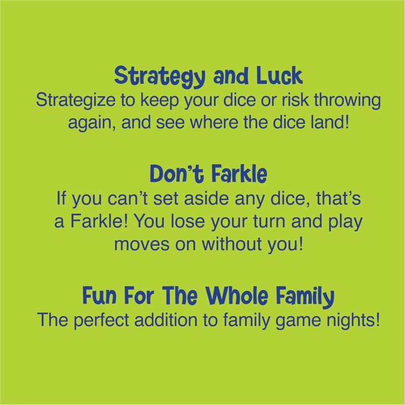 Farkle Classic Dice Games – Kids, Family Games, Travel Game,