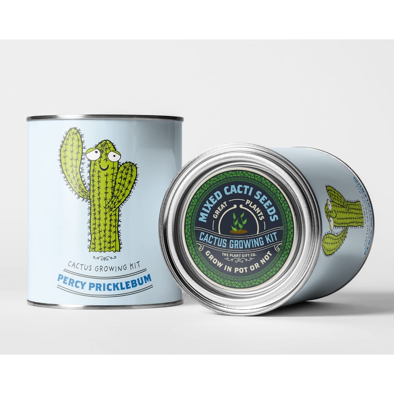 Cactus Luxury Grow Kit, The Plant Gift Co. Percy Pricklebum