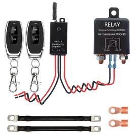 WOODGUILIN Wireless Remote Kill Switch for Car, Remote Battery Disconnect Switch Car,DC12V-72V 200A Remote Car Kill Switch Anti Theft Automatic Shut Off Switch, for Auto, Truck, Boat, RV.
