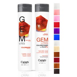 Celeb Luxury Gem Lites Fire Opal Healthy Duo Color Depositing Colorwash Shampoo  Colorditioner Conditioner Professional top toner color care  BondFix