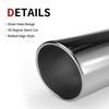 Richeer 3 inch Inlet Exhaust Tip, 6” Outlet 15” Overall