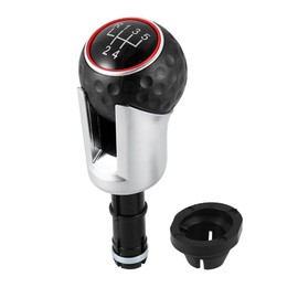 X AUTOHAUX Car Gear Shift Knob Manual Stick Shift Knob Black ABS 5 Speed