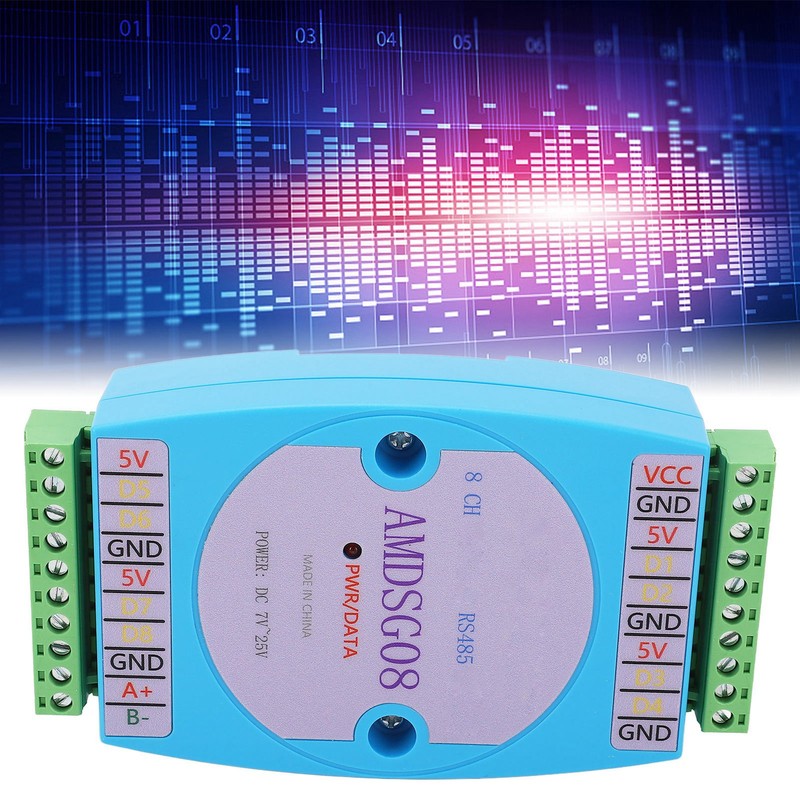 Temperature Data Acquisition Module 8CH Collection Logger RS485 DC7‑25V for