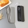 Large Reusable Utensils Set with Case, 2 Sets Portable Cutlery