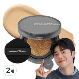 One of Them Detin Cover Cushion Men's Foundation Natural SPF+ PA++++ 12g, No. 001 Natural, 2 pieces / 원오브뎀 드뗑 커버 쿠션 남자 파운데이션 내추럴 SPF+ PA++++ 12g, 001호 내추럴, 2개