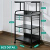 jarrvz 4 Tier Printer Stand with Wheels Printer Table, Multipurpose