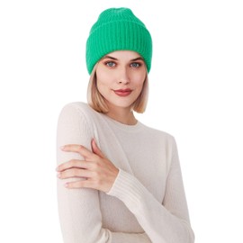 Style & Republic Women's Cashmere Beanie Hat Made of 100% Cashmere – Your Cuddly Premium Beanie for Stylish Autumn & Winter Moments – Available in Various Colours, Green