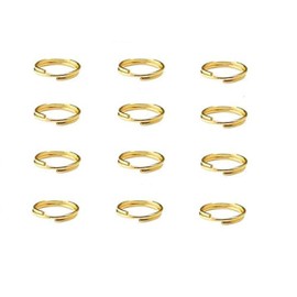 WOIWO 200 Pieces 10 mm Double Loops Round Split Jump Rings for Charm Jewelry Findings (Gold)