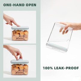 Tourdeus Pop Top Food Storage Containers - 8 Pack BPA-Free Pantry Organizers with Airtight Lids, Food-Grade with Measurement Marks