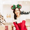 Kiddale Christmas Mouse Ears Bow Headband Sequin Hair Hoop for