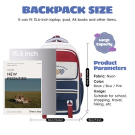 Amythe School Backpack Teenager Girls, 2025 Backpack School High School Bag for 15.6 Inch Laptop School Travel School Bag Casual 26L, 751, blue