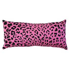 College Covers Animal Print Pillows Decorative Pillow, 16" X 6", Leopard Pink