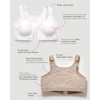 Leonisa Women's Posture Corrector Wireless Back Support Bra, White, 40D