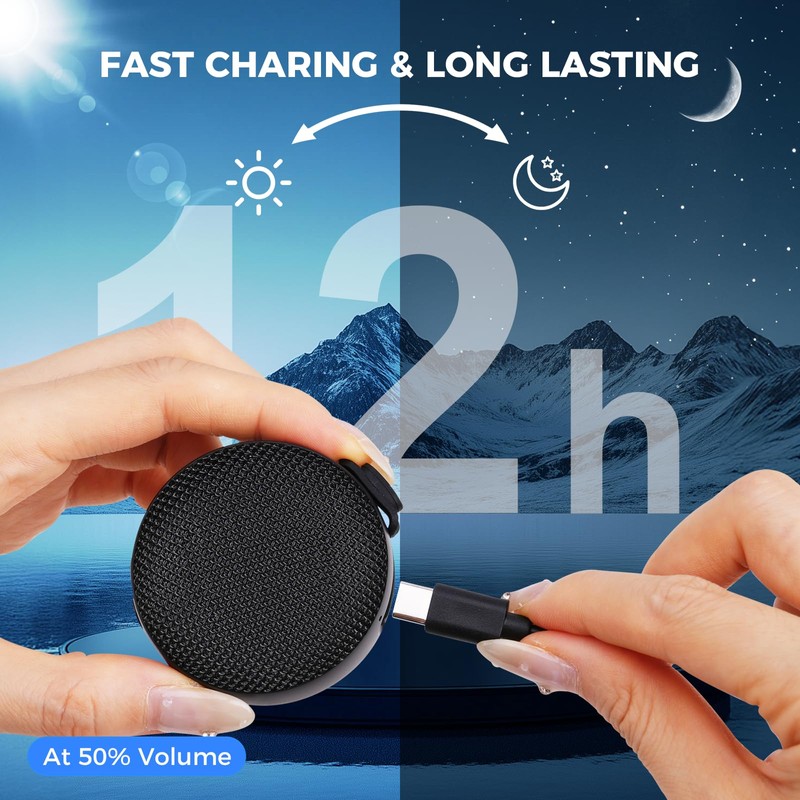 SUPERONE 4-in-1 Wearable Clip On Bluetooth Speaker,Wrist Wear, Magnetic