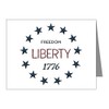 Note Cards (20 Pack) 1776 Freedom Liberty Stars