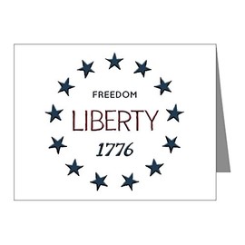 Note Cards (20 Pack) 1776 Freedom Liberty Stars