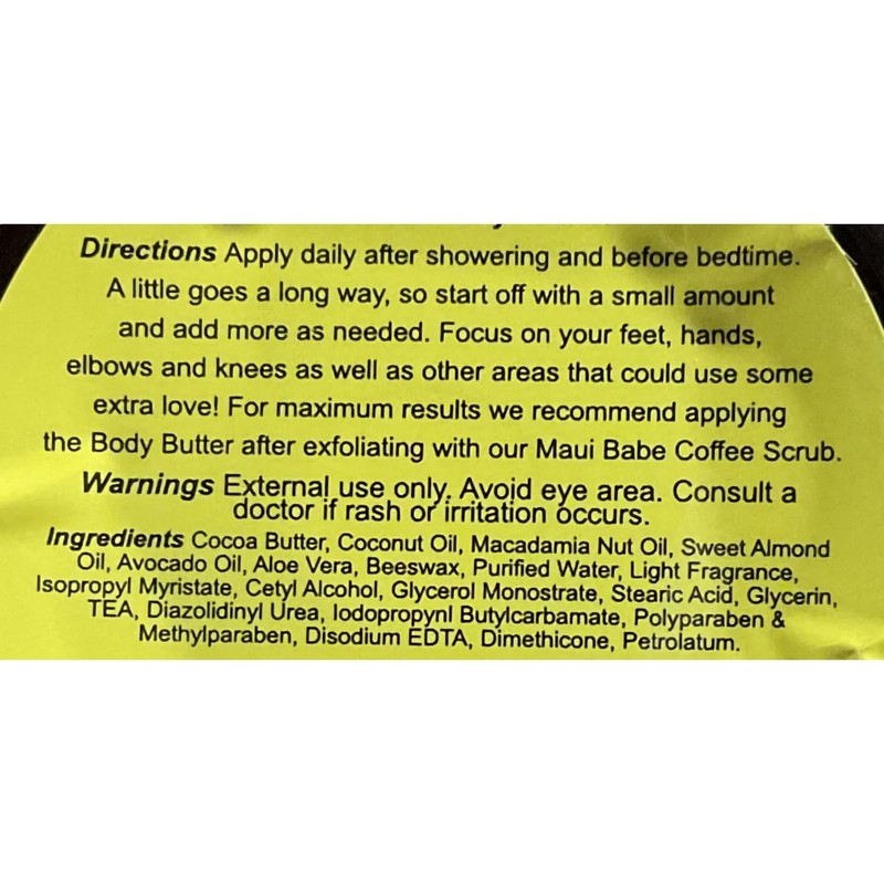 Maui Babe Body Butter 8 oz