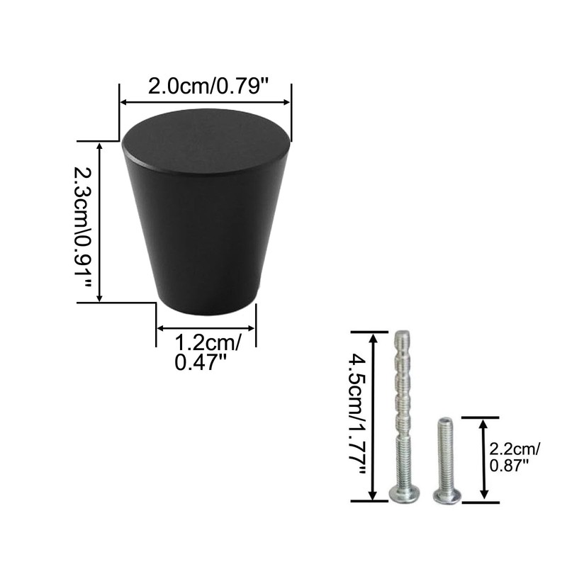Mokife Drawer Knobs Black Matte, 6 Pack Modern Kitchen Cabinet