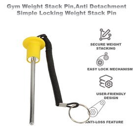 Gym Weight Stack Pin,Anti Detachment Simple Locking Weight Stack Pin, Accurate Gym Selector Lock Pin,for Workout Fitness Exercise