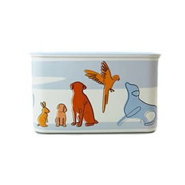Tupperware Quadro Ultimo 39035 Storage Container 4.6 L Light Blue White Animals