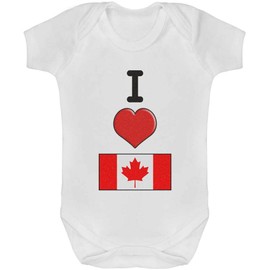 Azeeda 6-12 Month 'I Love Canada' Baby Grow/Bodysuit (GR00070258)