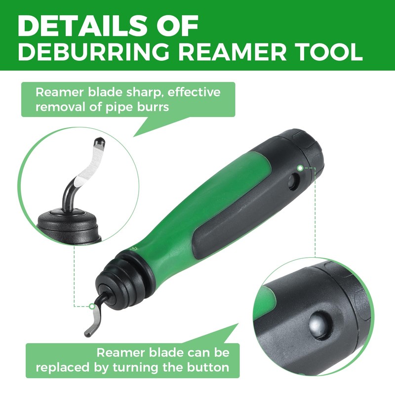 Yetaha Pipe Deburring Reamer Tool Set, Copper PVC Pipe Deburring