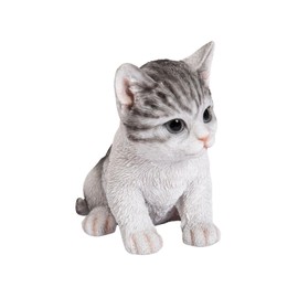 Uvia H20594-16 Left Facing Sabatra White Cat 5.1 x 3.3 x 4.7 inches (13 x 8.5 x 12 cm) Doll Figurine Figurine Animal Garden Decoration Cat